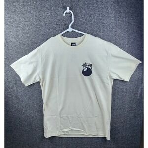 Stussy 8 Ball Logo T Shirt Natural Tie Dye Size Large Mens Womens Unisex